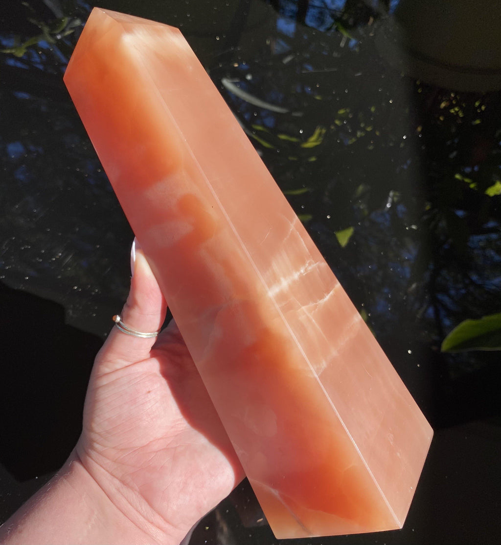 Honey Calcite Tower - Ruby's Minerals