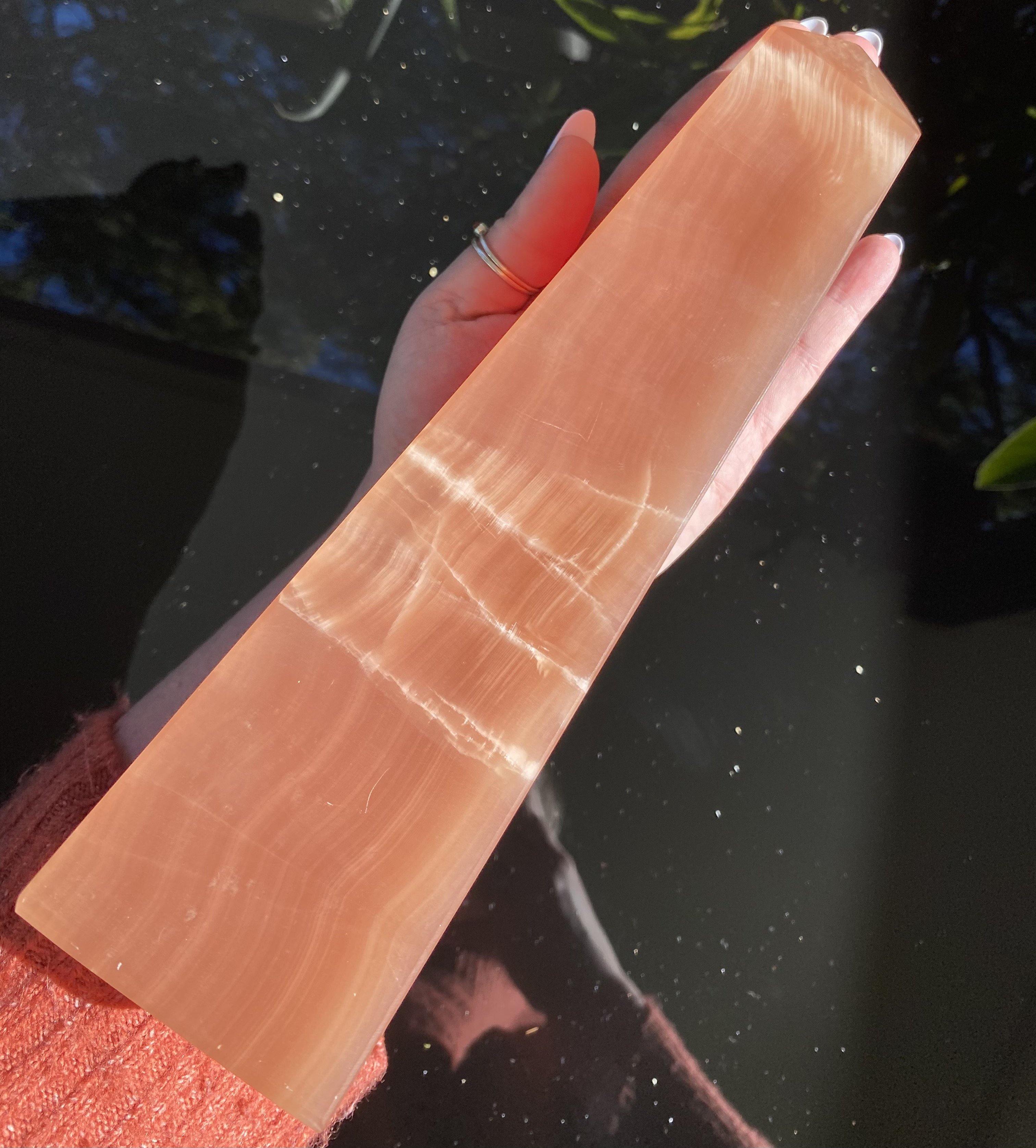 Honey Calcite Tower - Ruby's Minerals