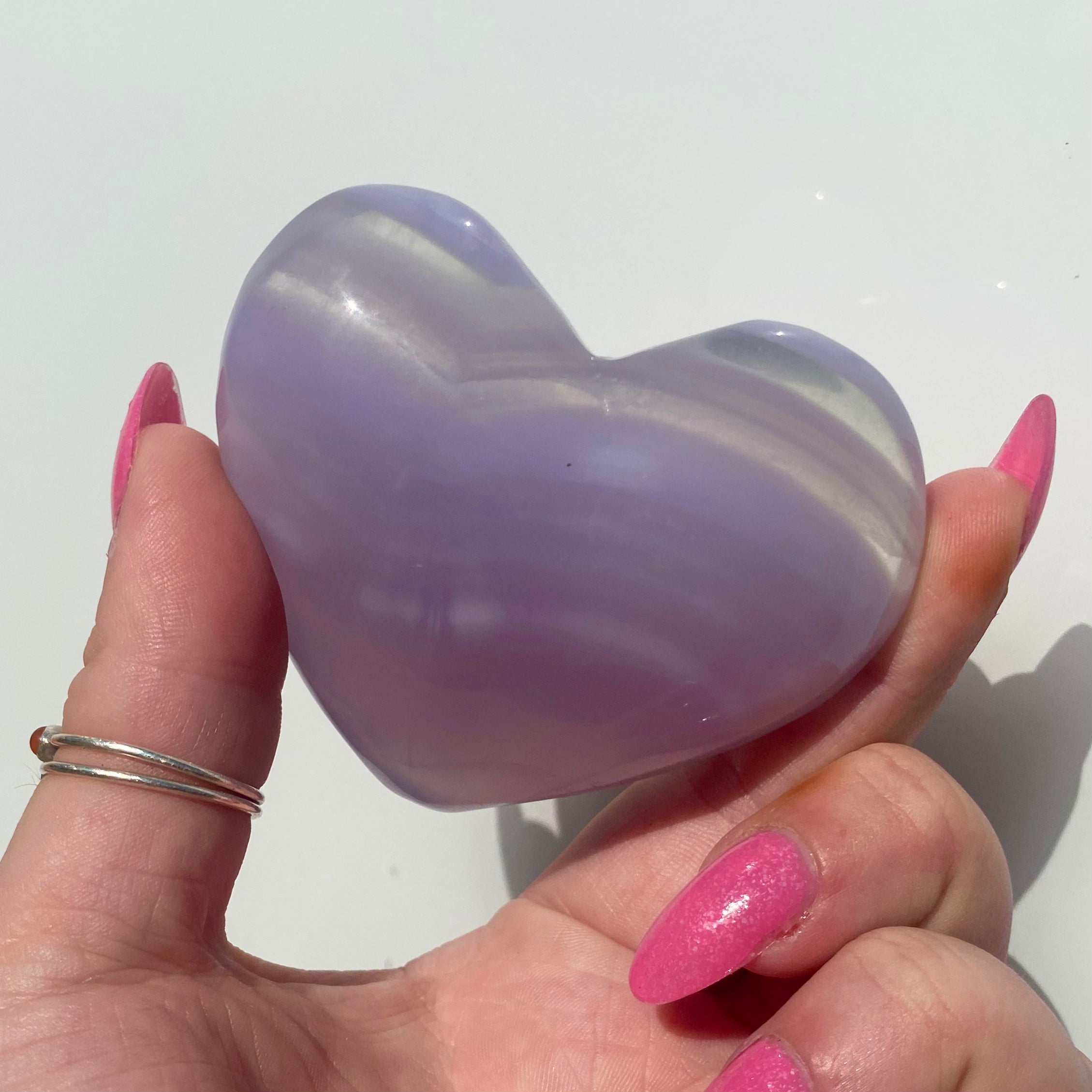 Lavender Fluorite Heart