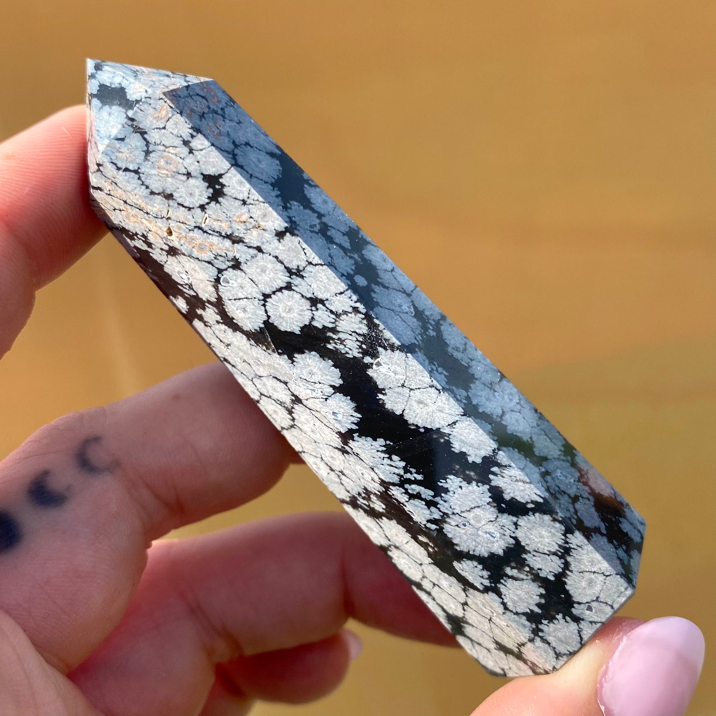 Snowflake Obsidian Point