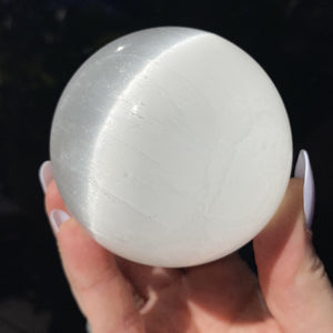 Satin Spar Sphere - Ruby's Minerals