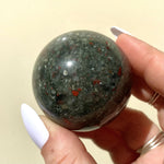 Load image into Gallery viewer, Bloodstone Sphere - Ruby&#39;s Minerals
