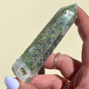 Moss Agate Point - Ruby's Minerals