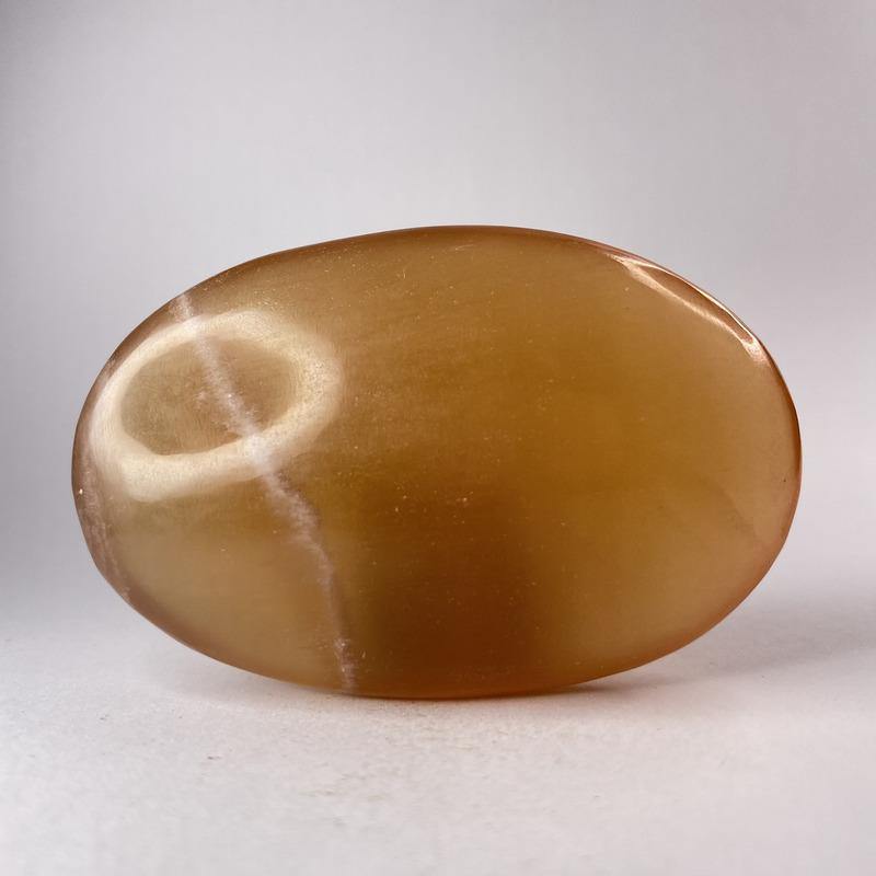 Honey Calcite Palmstone - Ruby's Minerals
