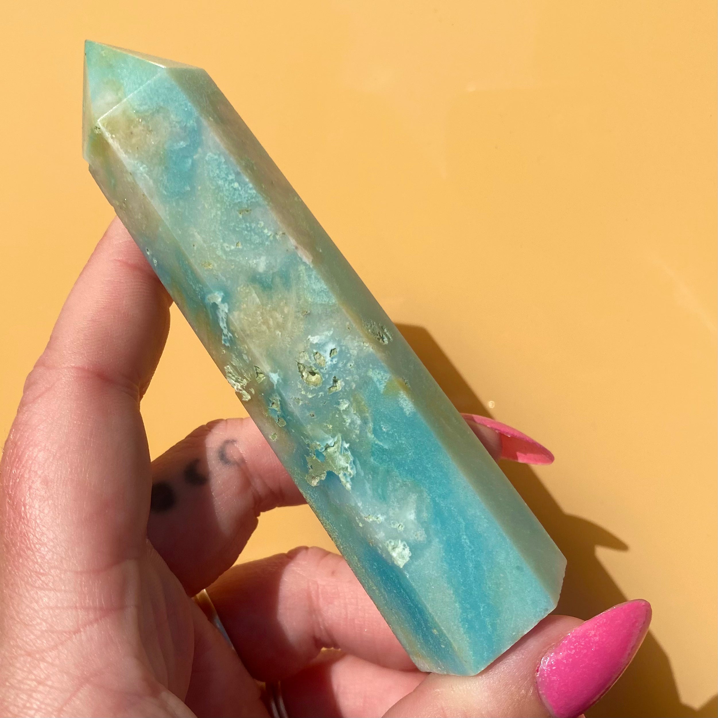 Blue Aragonite Point