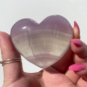 Lavender Fluorite Heart