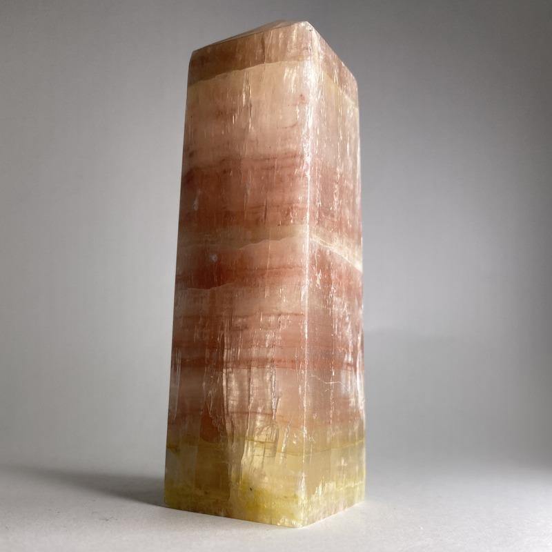 Rose Calcite Point - Ruby's Minerals