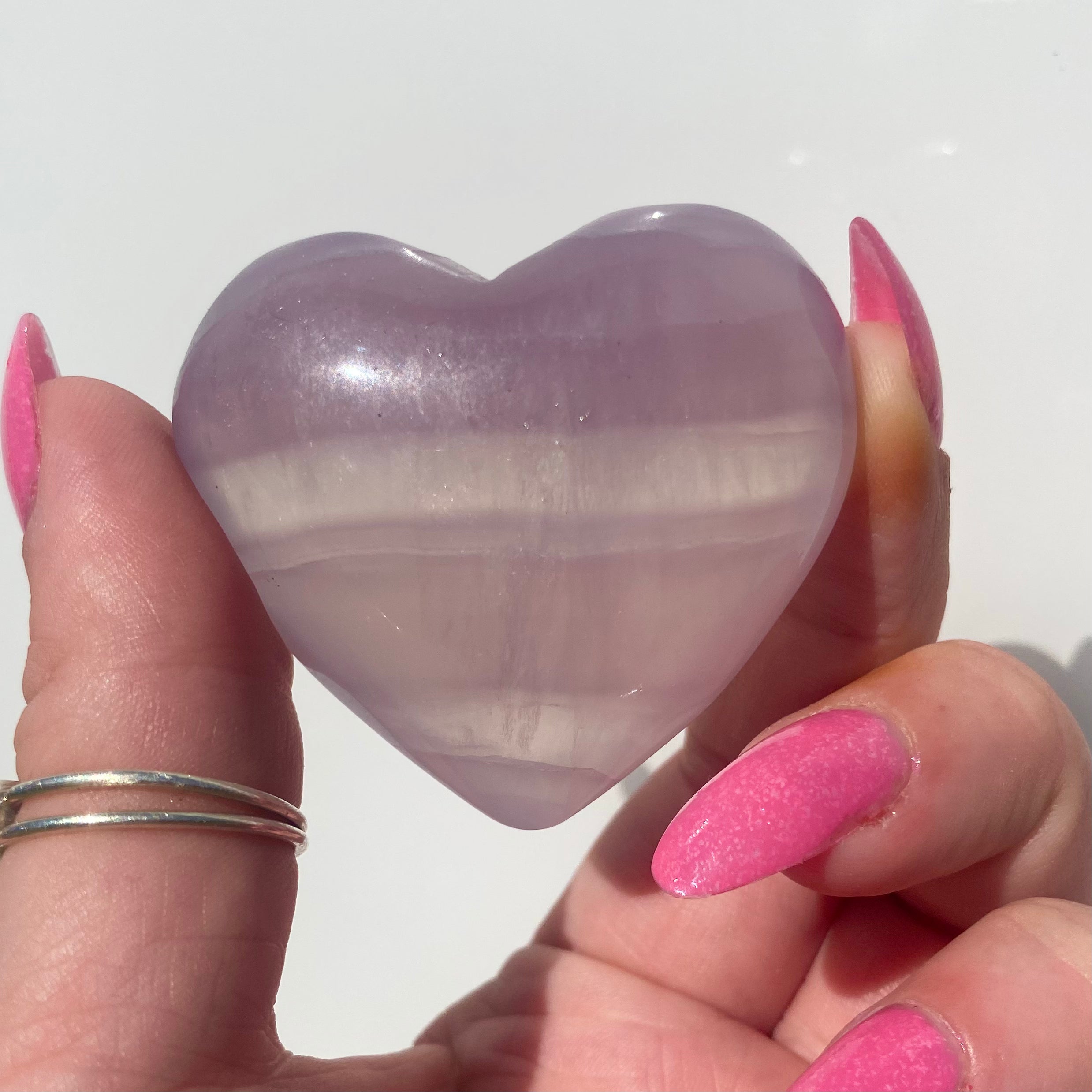 Lavender Fluorite Heart