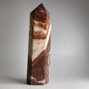 Orange Banded Calcite Point - Ruby's Minerals