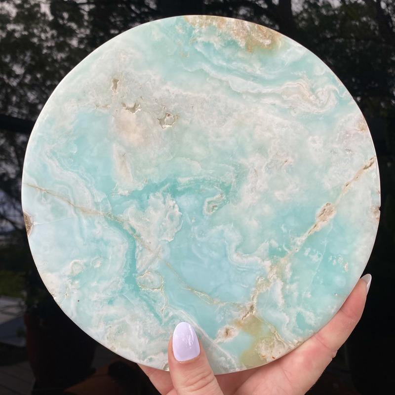 Caribbean Calcite Plate - Ruby's Minerals