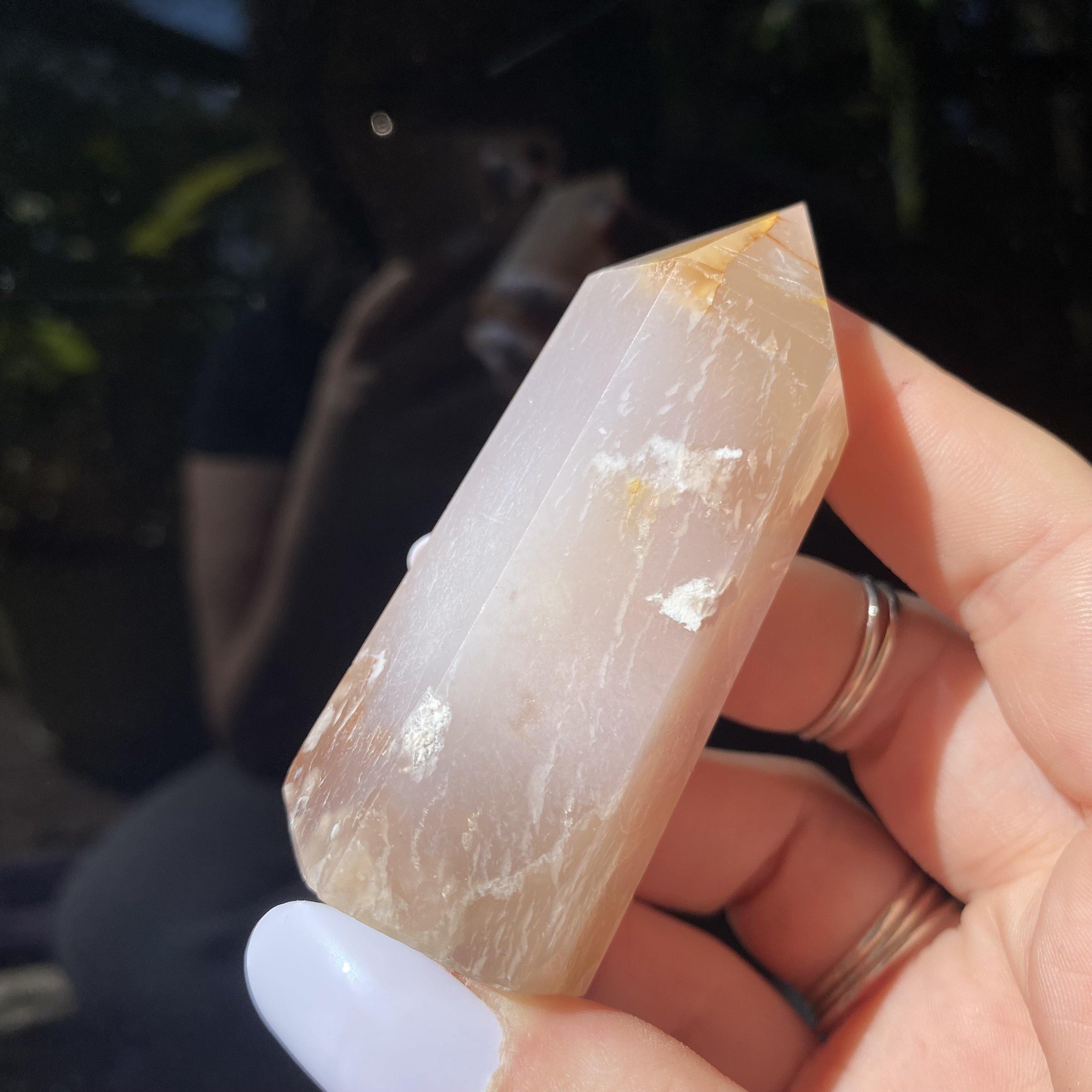Flower Agate Point - Ruby's Minerals