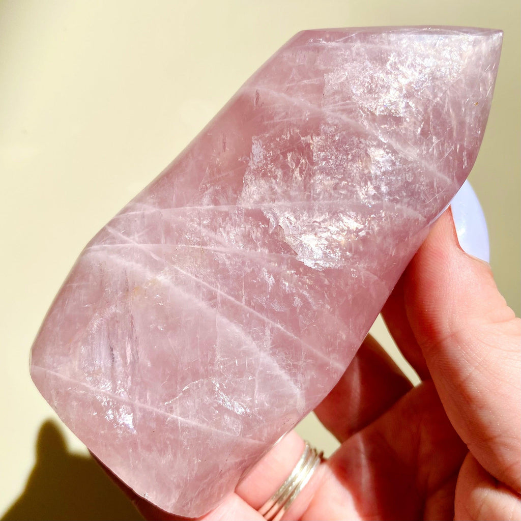 Rose Quartz Flame - Ruby's Minerals