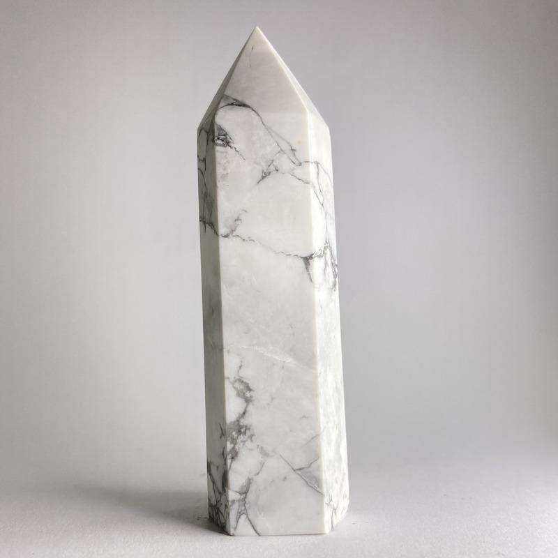 White Howlite Point - Ruby's Minerals