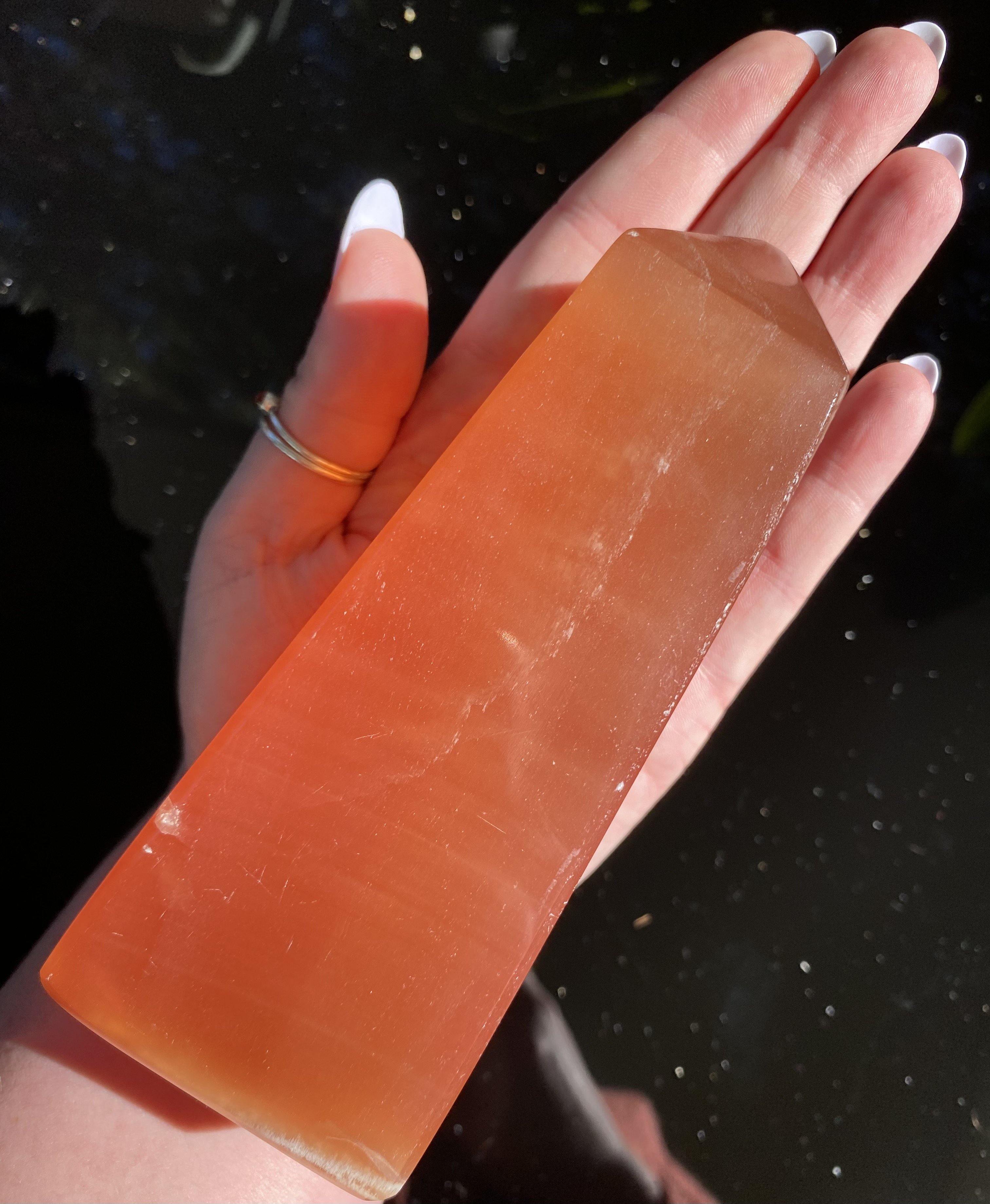 Honey Calcite Tower - Ruby's Minerals
