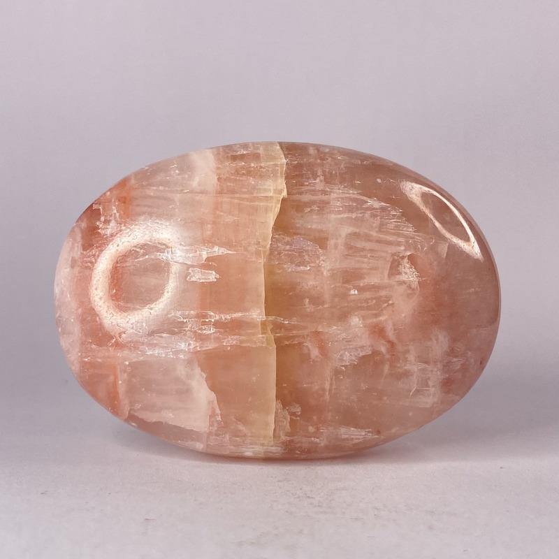 Rose Calcite Palmstone - Ruby's Minerals
