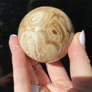 Chocolate Calcite Sphere - Ruby's Minerals