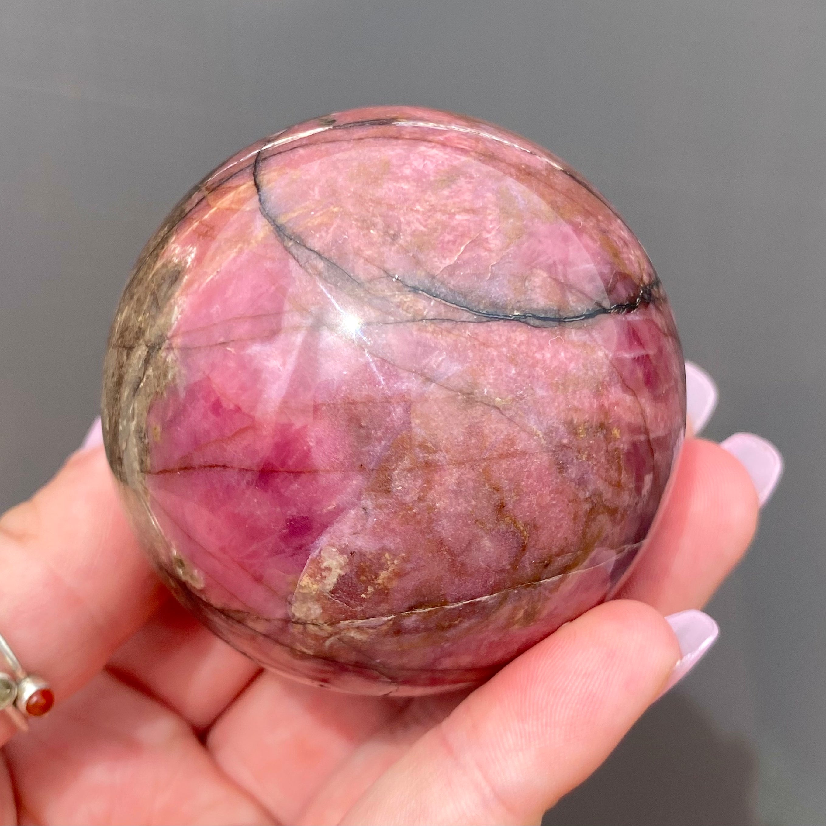 Rhodonite Sphere