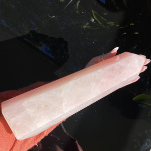 Rose Quartz Tower - Ruby's Minerals