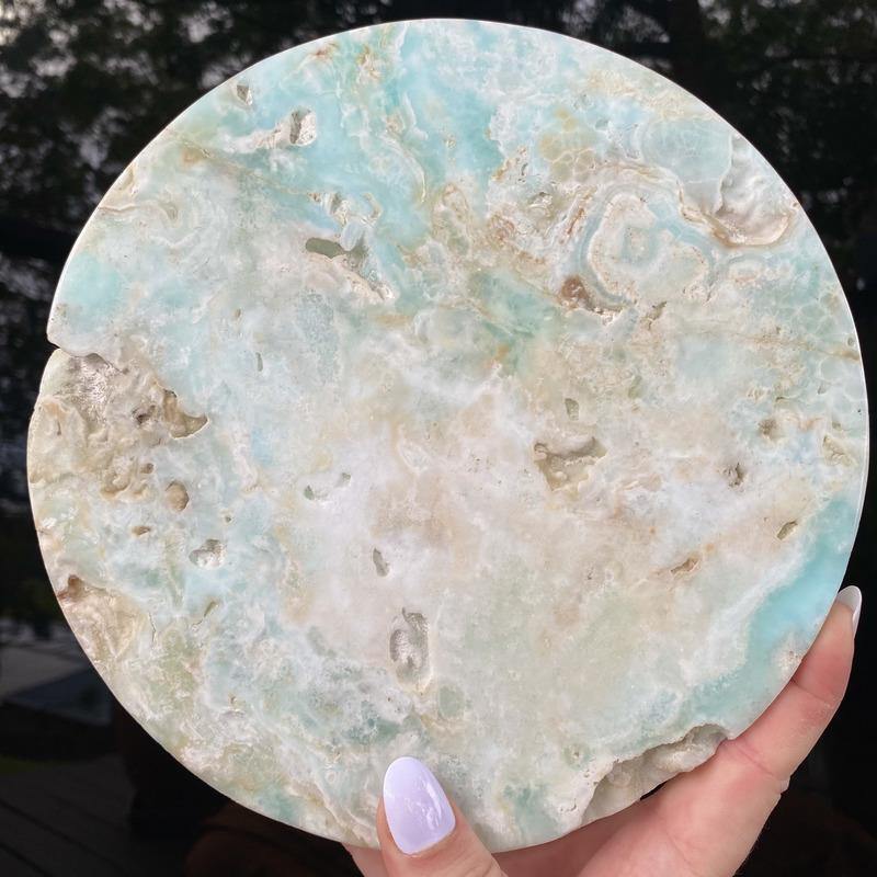 Caribbean Calcite Plate - Ruby's Minerals