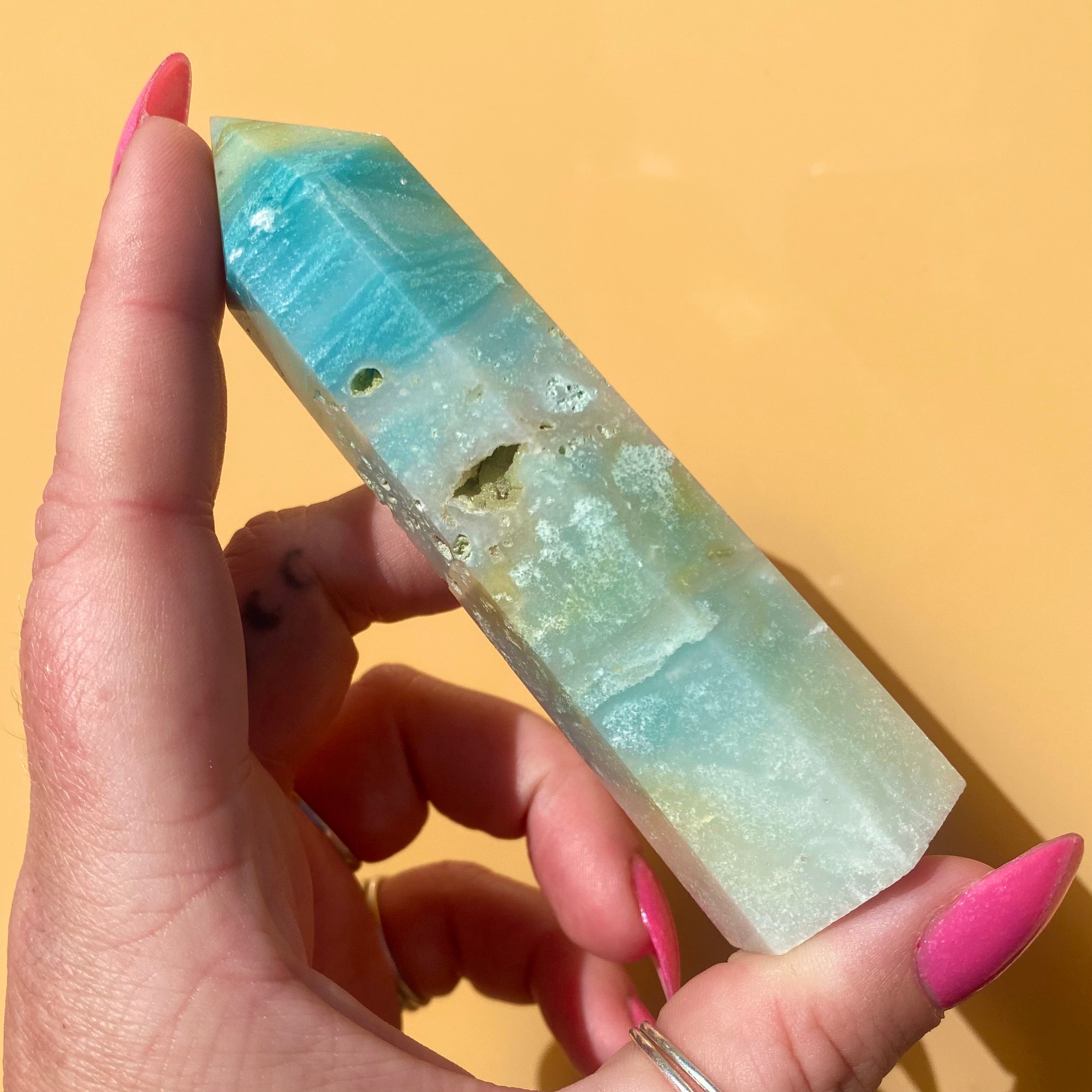 Blue Aragonite Point