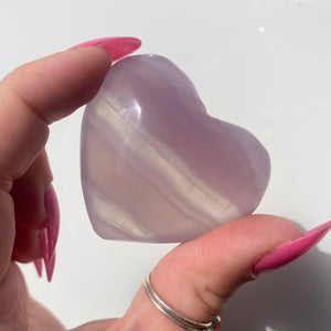 Lavender Fluorite Heart