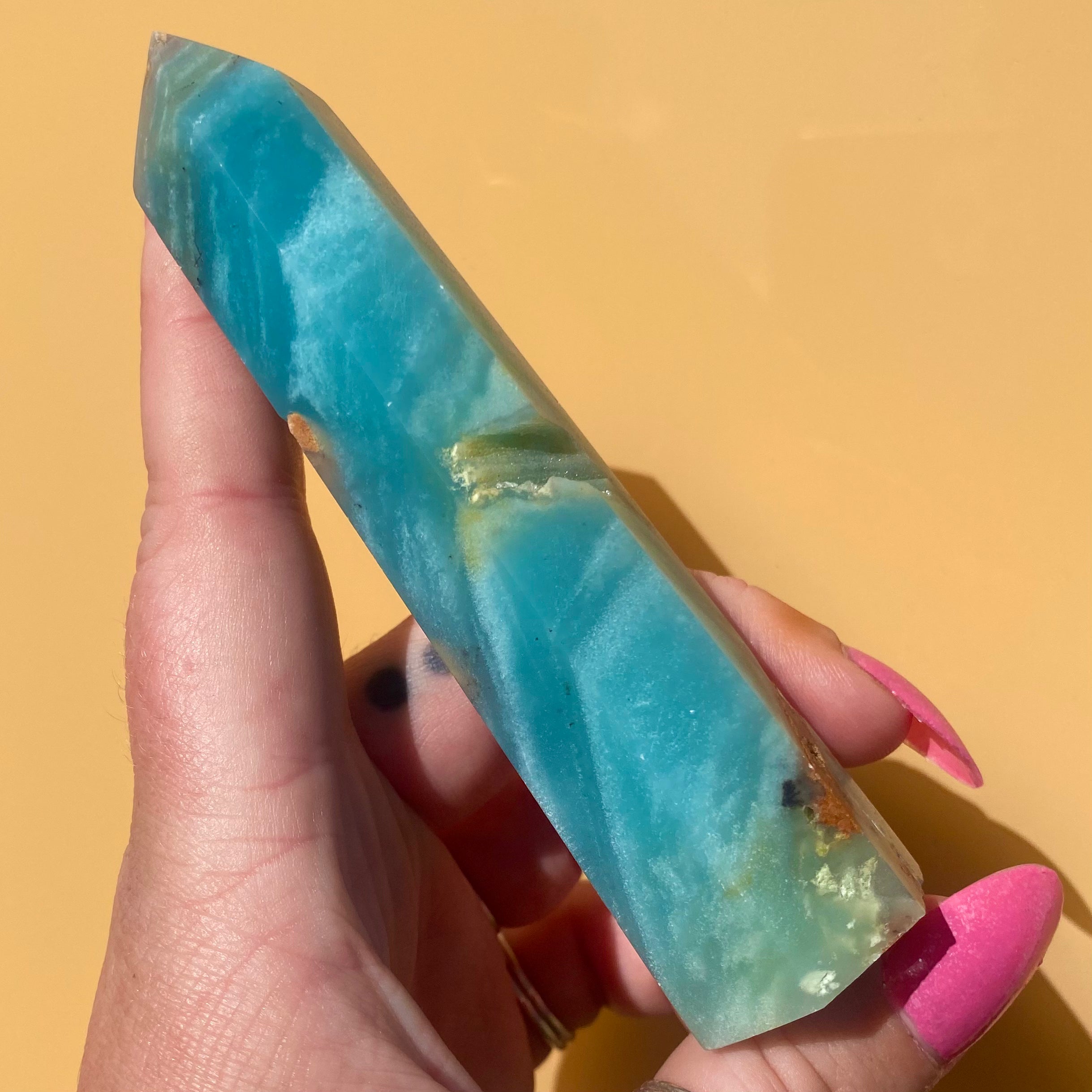 Blue Aragonite Point