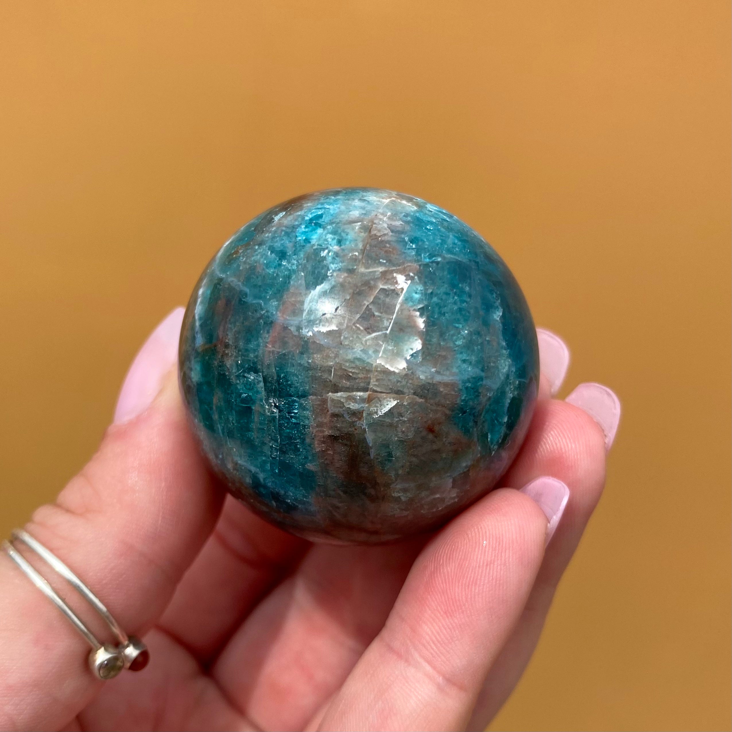 Blue Apatite Sphere