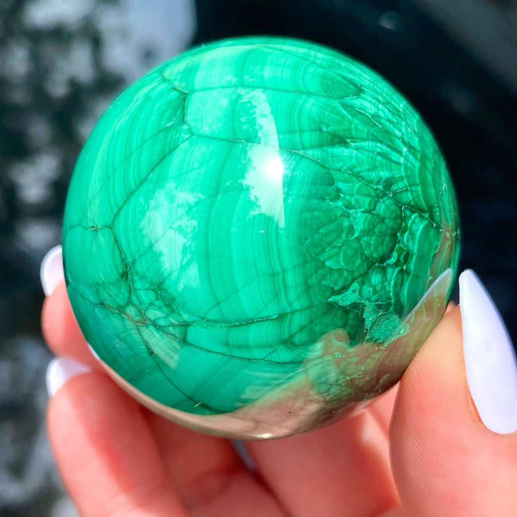 Malachite Sphere - Ruby's Minerals