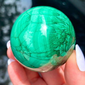 Malachite Sphere - Ruby's Minerals