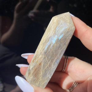 Peristerite Moonstone Point - Ruby's Minerals