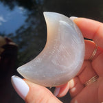 Load image into Gallery viewer, Agate Druzy Moon - Ruby&#39;s Minerals
