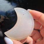 Load image into Gallery viewer, Agate Druzy Moon - Ruby&#39;s Minerals
