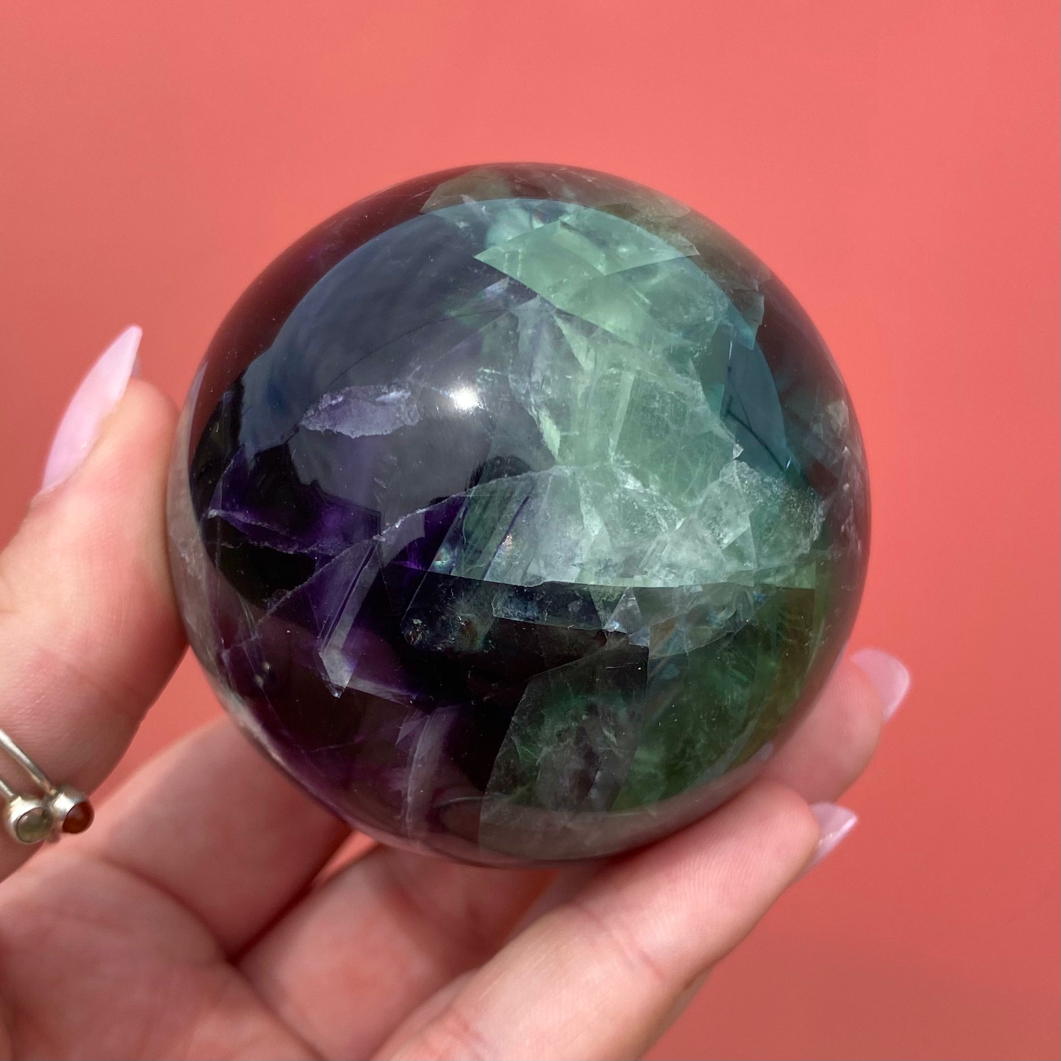 Rainbow Fluorite Sphere
