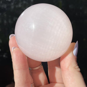 Mangano Calcite Sphere - Ruby's Minerals