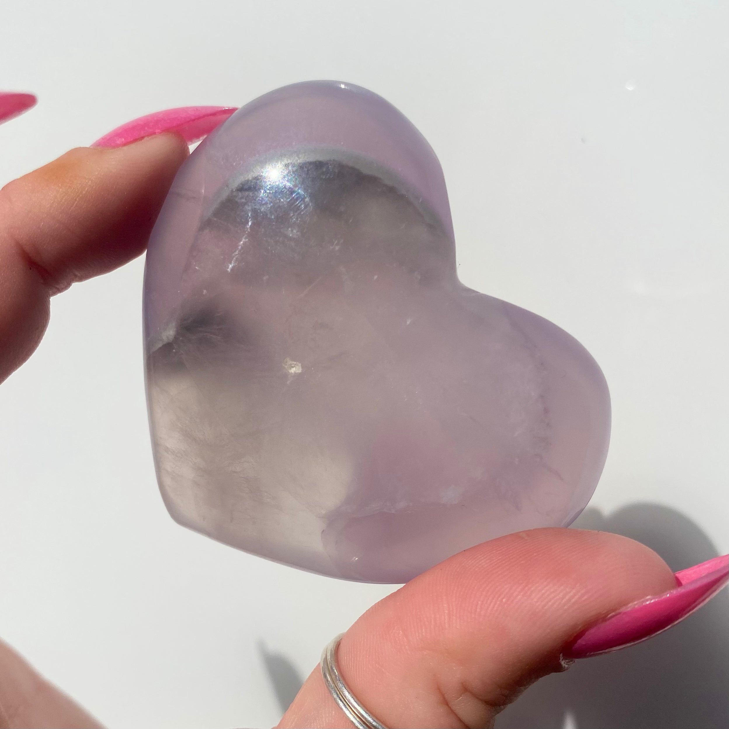 Lavender Fluorite Heart