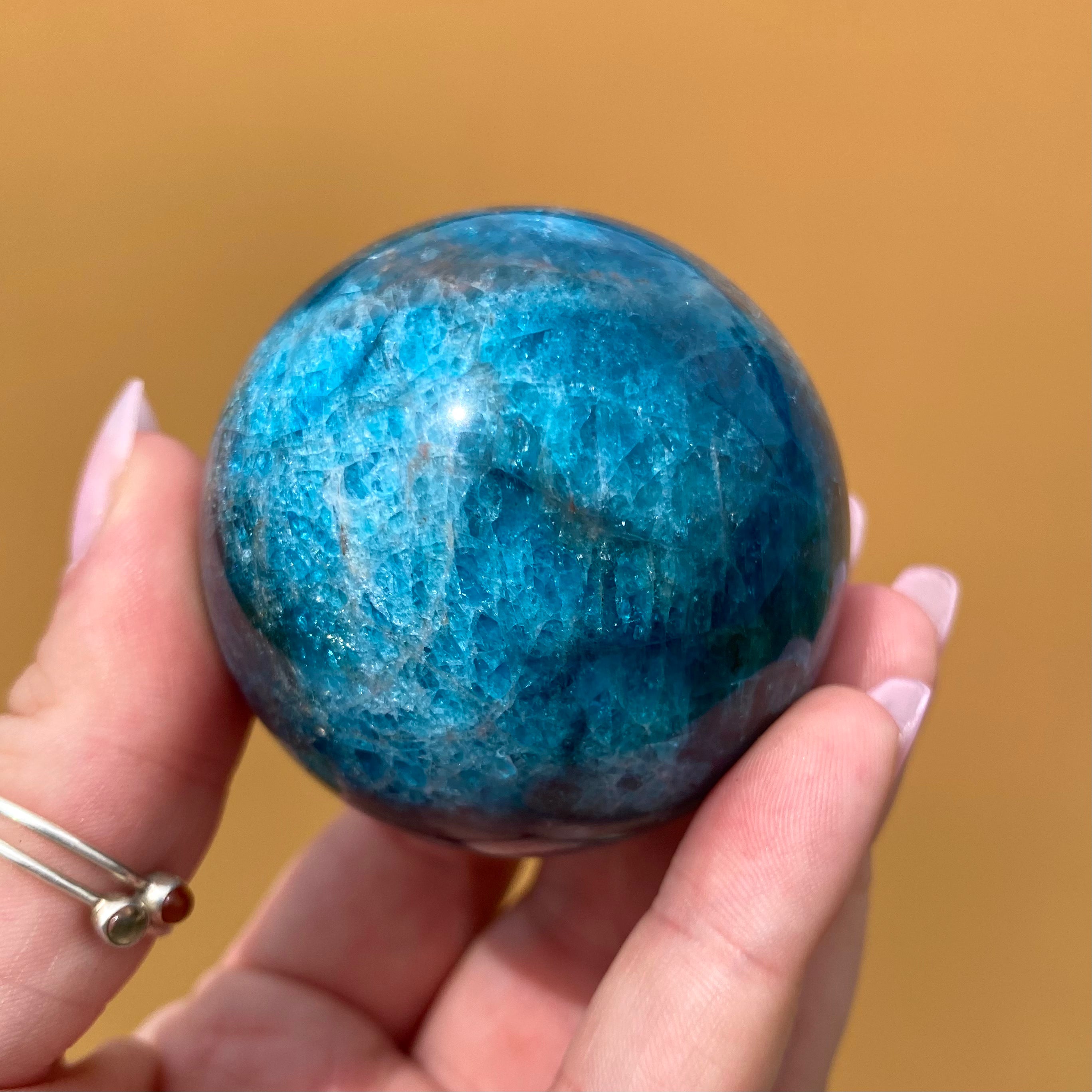 Blue Apatite Sphere