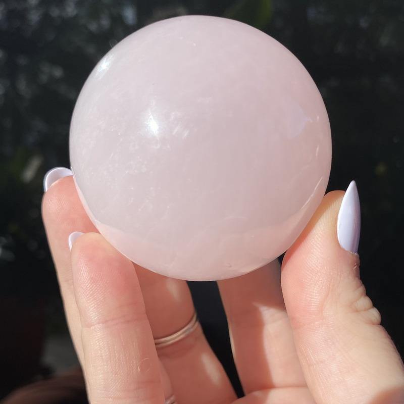 Mangano Calcite Sphere - Ruby's Minerals