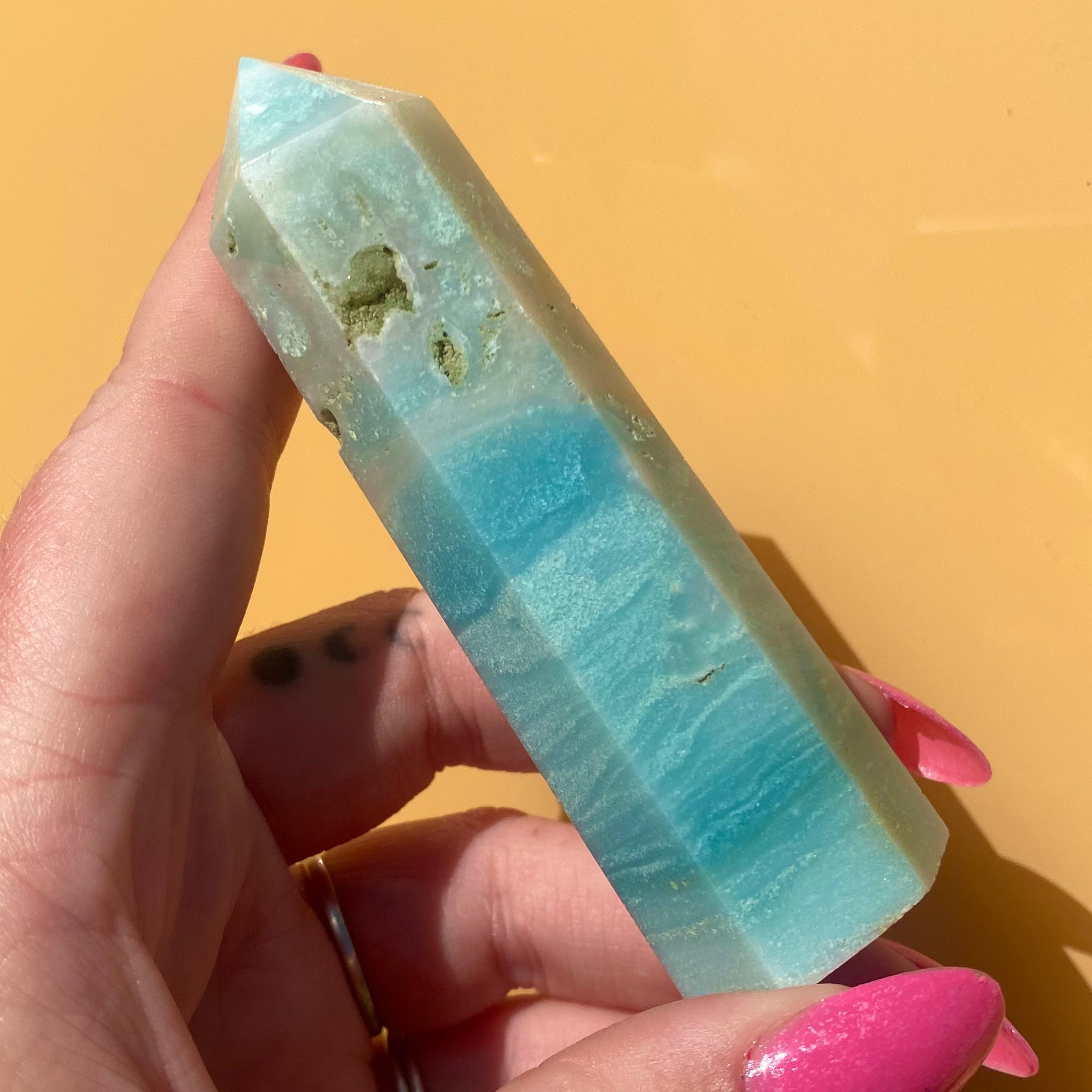 Blue Aragonite Point