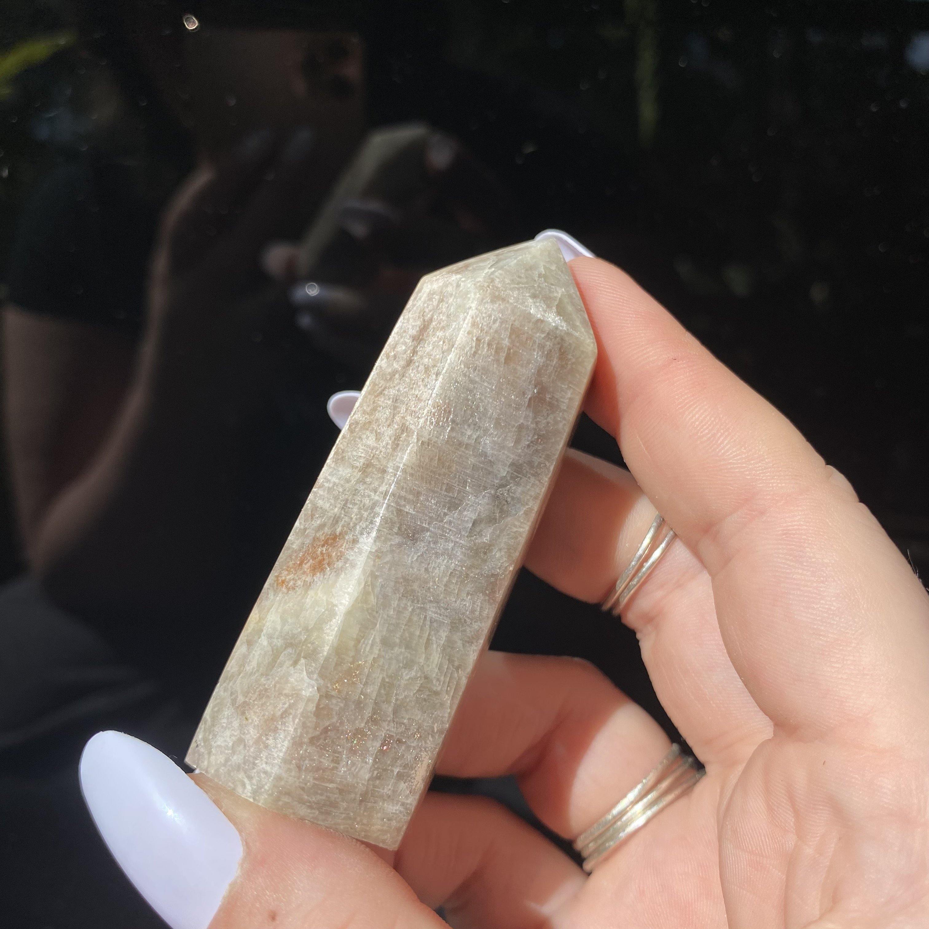 Peristerite Moonstone Point - Ruby's Minerals