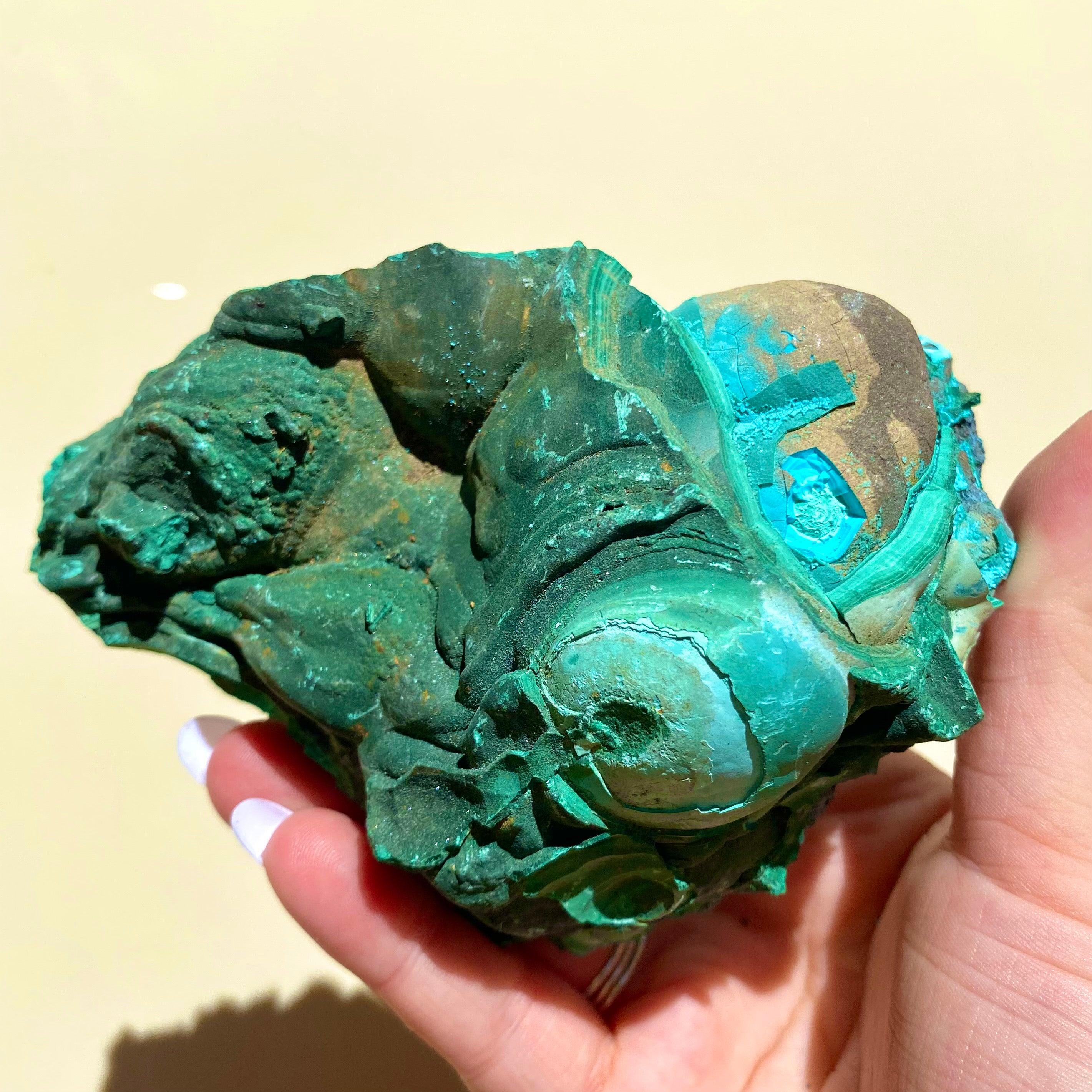 Malachite with Chrysocolla - Ruby's Minerals