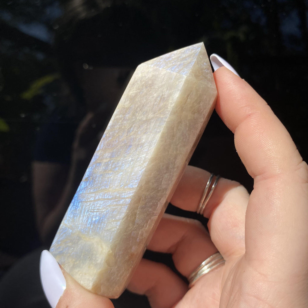Peristerite Moonstone Point - Ruby's Minerals