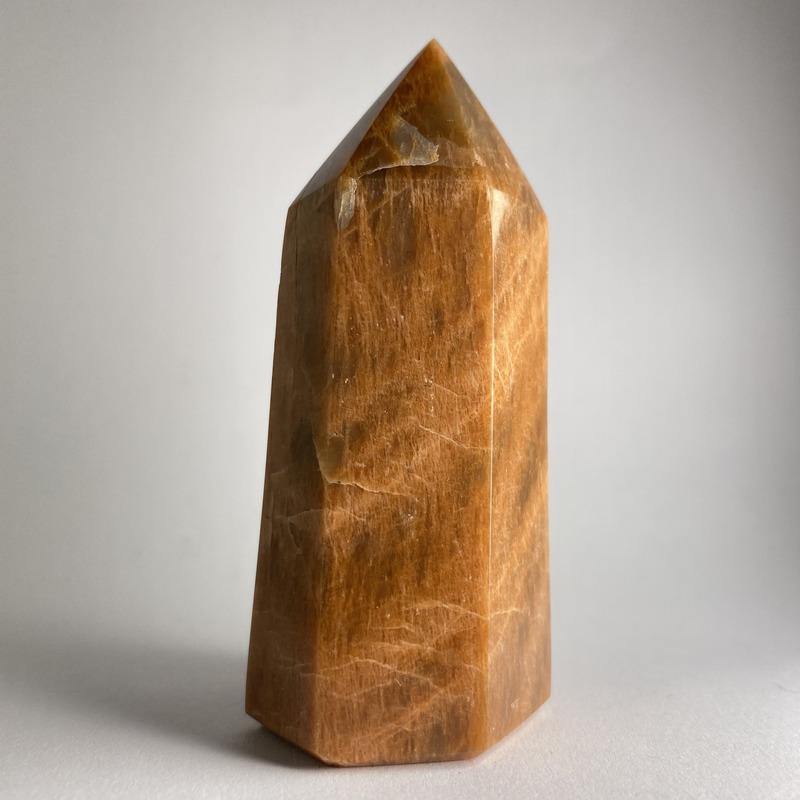 Peach Moonstone Point - Ruby's Minerals