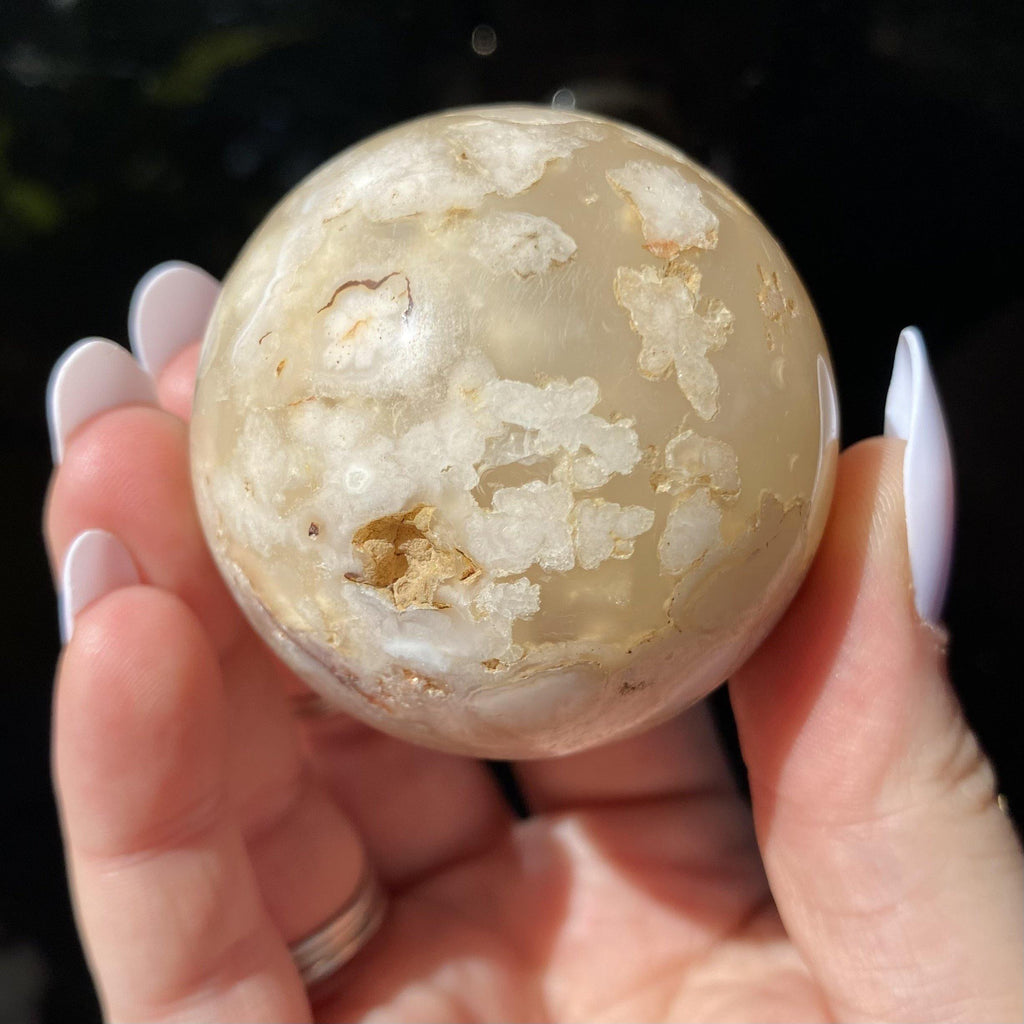 Flower Agate Sphere - Ruby's Minerals