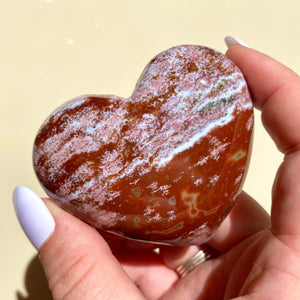 Ocean Jasper Heart - Ruby's Minerals