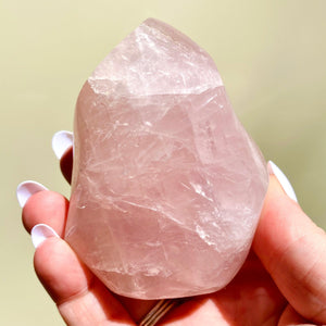 Rose Quartz Flame - Ruby's Minerals