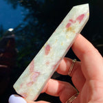 Load image into Gallery viewer, Pink Tourmalinated Quartz Point - Ruby&#39;s Minerals
