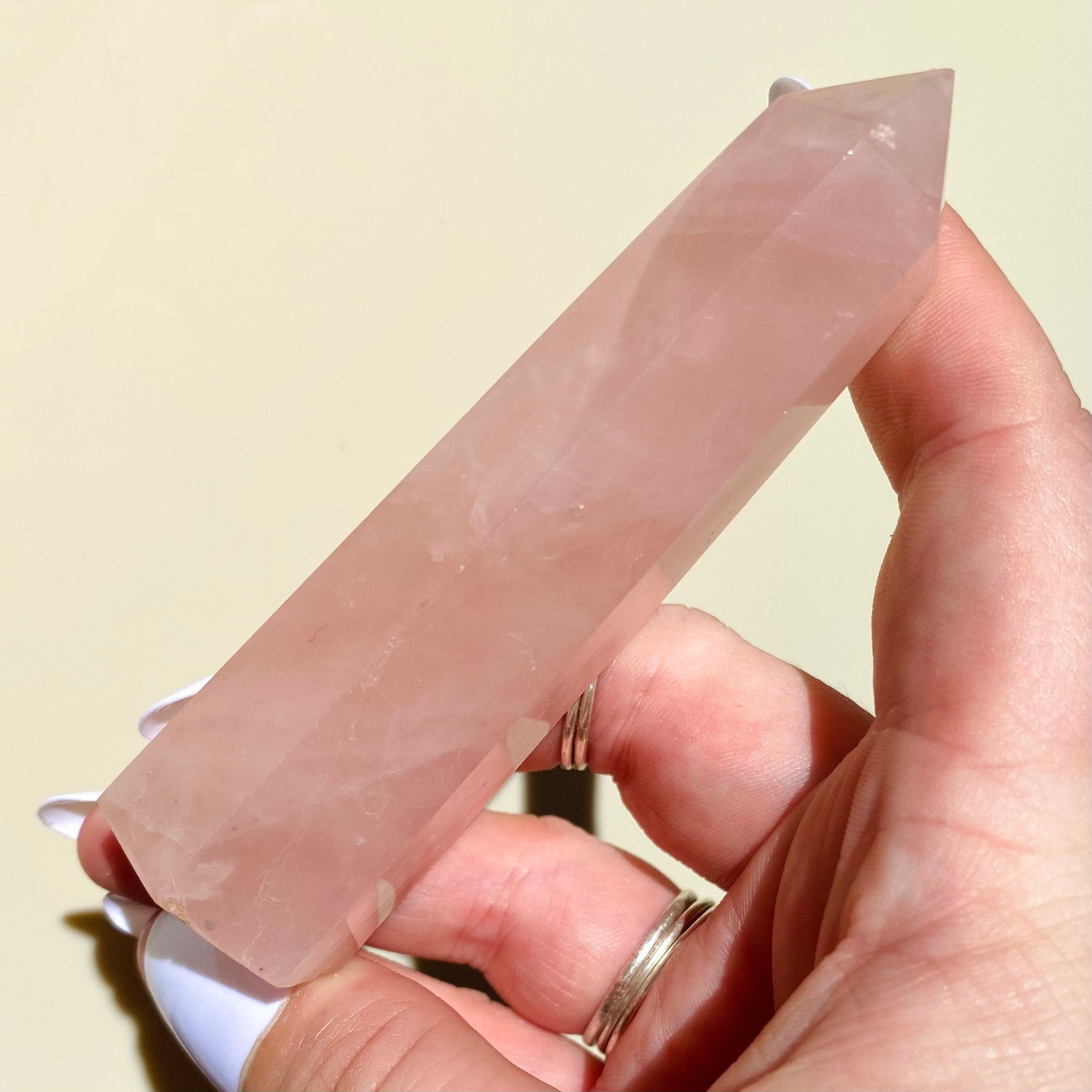 Rose Quartz Point - Ruby's Minerals