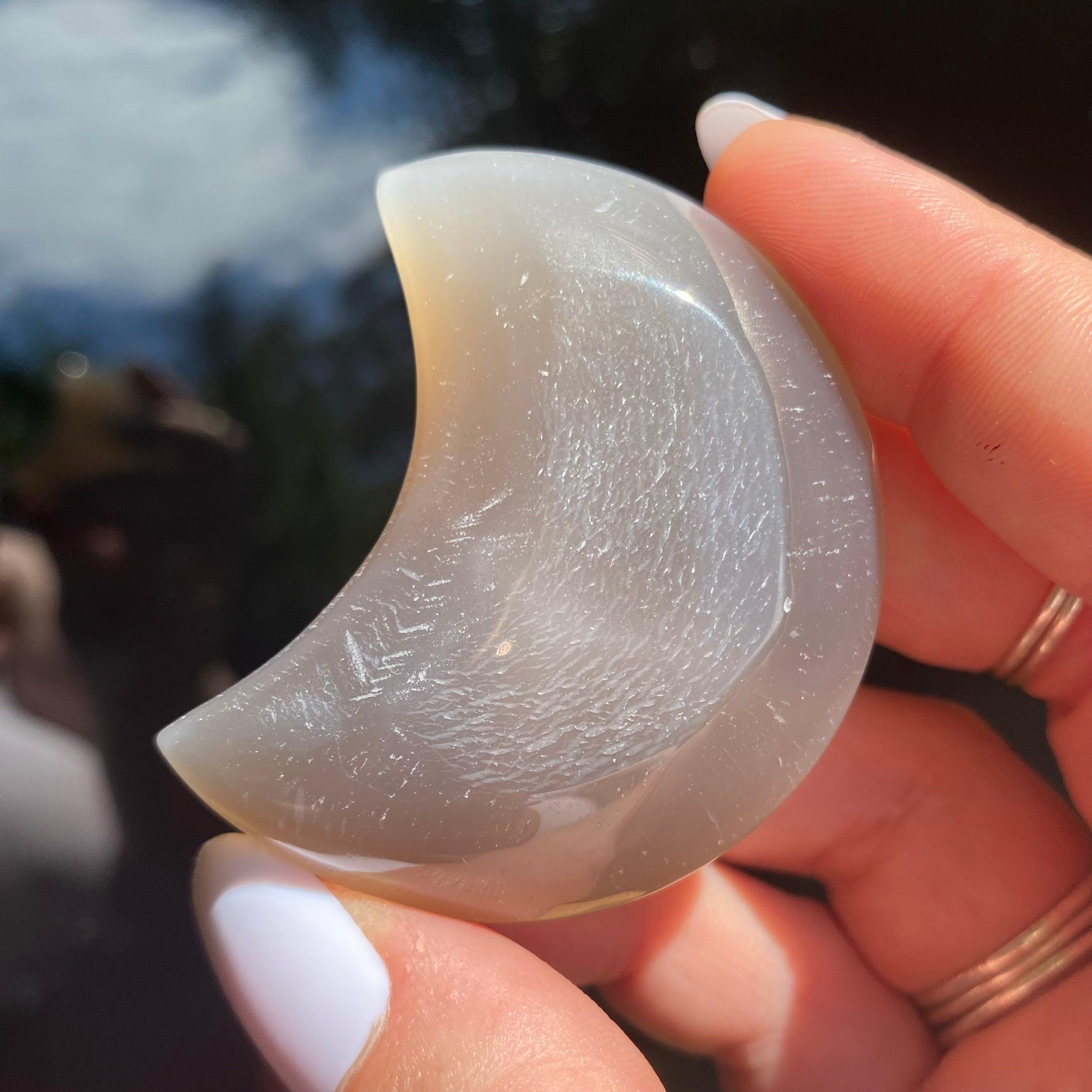 Agate Druzy Moon - Ruby's Minerals
