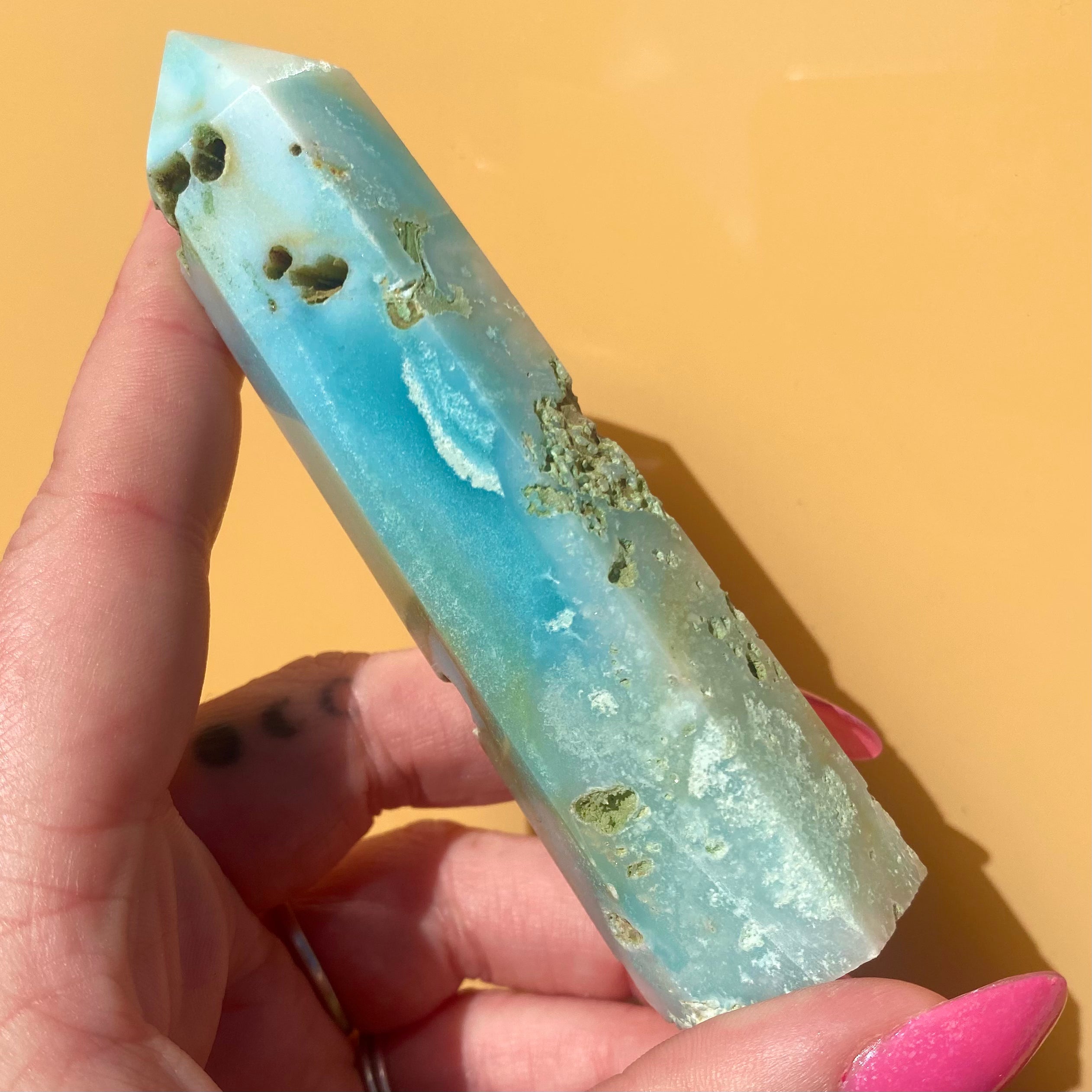 Blue Aragonite Point