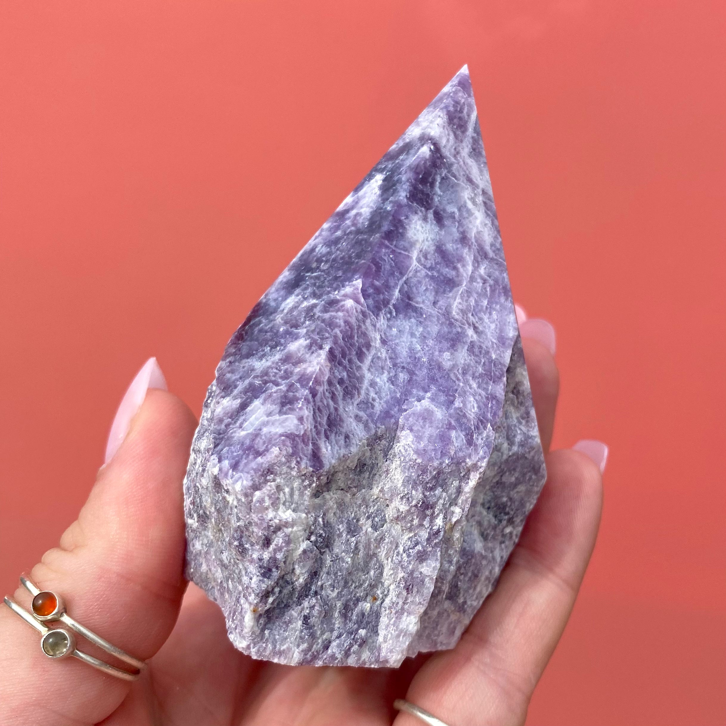 Lepidolite Rough Point
